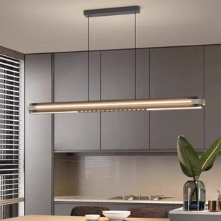 Energy efficient LED pendant, sleek suspension hanging lamp for modern spaces
