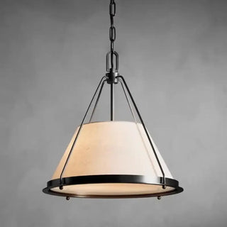 CHLO Modern Metal with Beige Shade Ceiling Light – view 2