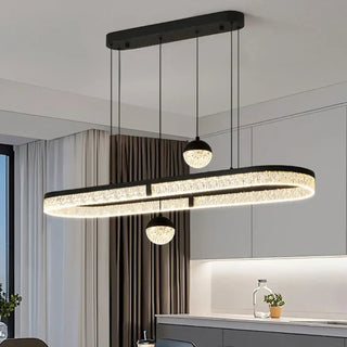 JOELINA Modern Oval Crystal Ball Ceiling Light – view 3