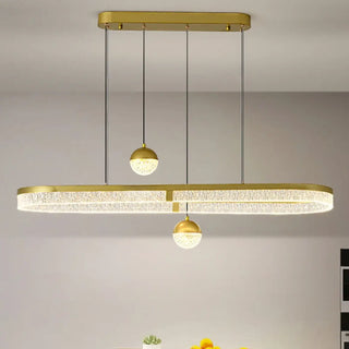 JOELINA Modern Oval Crystal Ball Ceiling Light – view 2