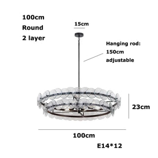 KNOTED Modern Round Glass Disc Ceiling Light – view 5