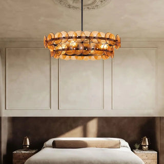 KNOTED Modern Round Glass Disc Ceiling Light – view 2