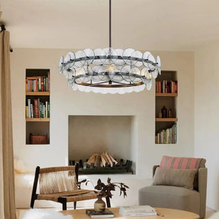 KNOTED Modern Round Glass Disc Ceiling Light – view 8