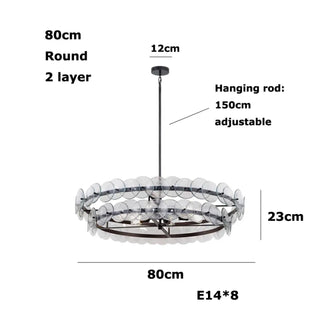 KNOTED Modern Round Glass Disc Ceiling Light – view 4