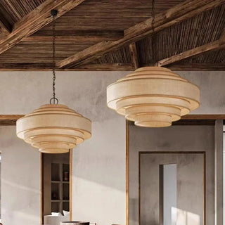 MORONA Modern Natural Rattan Elegant Ceiling Light – view 3