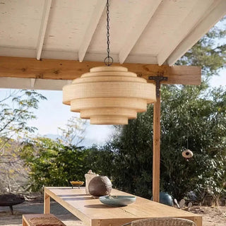 MORONA Modern Natural Rattan Elegant Ceiling Light – view 1