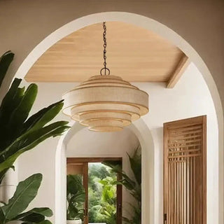 MORONA Modern Natural Rattan Elegant Ceiling Light – view 5