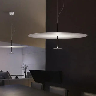 Acrylic diffuser flat disc pendant light, modern stylish dining room ceiling fixture