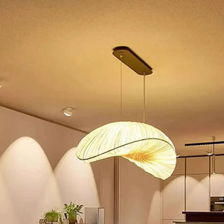 PLIGED Modern Fabric Beige Elongated Unique Ceiling Light – view 5
