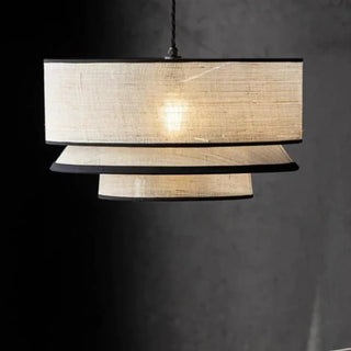 FOUROS Modern Beige Fabric Elegant Ceiling Light – view 3