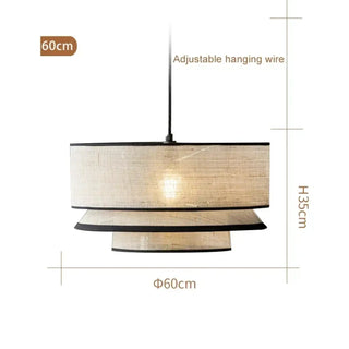 FOUROS Modern Beige Fabric Elegant Ceiling Light – view 7