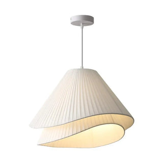 LAGASI Modern Elegant White Pleated Fabric Ceiling Light – view 5