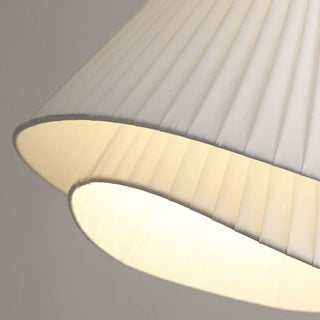 LAGASI Modern Elegant White Pleated Fabric Ceiling Light – view 4