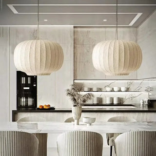 GASPLI White Pleated Fabric Ceiling Light – view 1