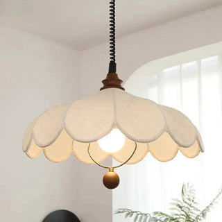 BRIFAC Modern Wavy White Fabric Ceiling Light – view 3