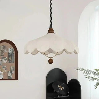 BRIFAC Modern Wavy White Fabric Ceiling Light – view 4