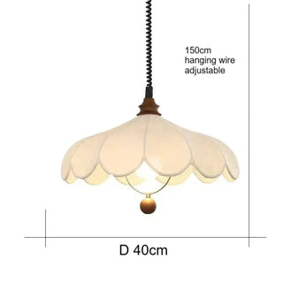 BRIFAC Modern Wavy White Fabric Ceiling Light – view 8