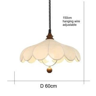 BRIFAC Modern Wavy White Fabric Ceiling Light – view 6