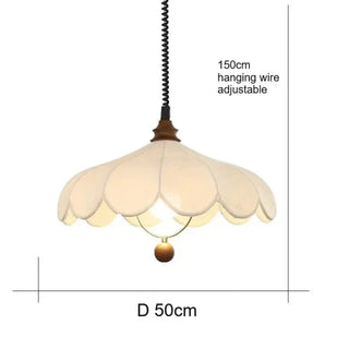 BRIFAC Modern Wavy White Fabric Ceiling Light – view 7