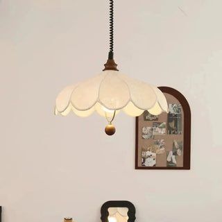 BRIFAC Modern Wavy White Fabric Ceiling Light – view 5