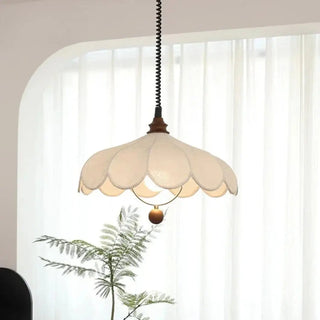 BRIFAC Modern Wavy White Fabric Ceiling Light – view 2