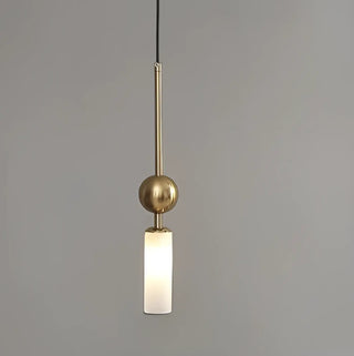 KRYSTA Modern Glass Tube Metallic Ball Ceiling Light – view 5