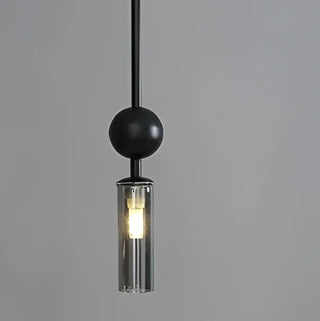 KRYSTA Modern Glass Tube Metallic Ball Ceiling Light – view 8