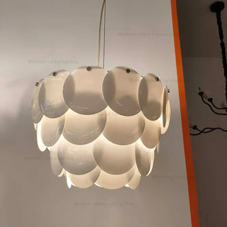 MOVE Modern Sculpted White Glass Ceiling Light – view 6