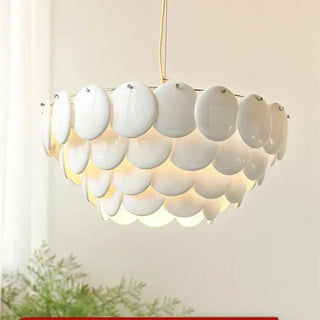 MOVE Modern Sculpted White Glass Ceiling Light – view 2