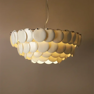 MOVE Modern Sculpted White Glass Ceiling Light – view 1
