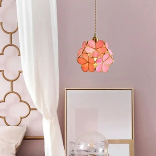 FLOREAL Modern Coloured Glass Flower Ceiling Light – view 2