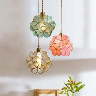 FLOREAL Modern Coloured Glass Flower Ceiling Light – view 1