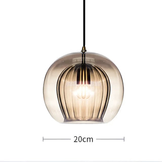 Suspension moderne – Suspension en verre avec détails dorés pour un salon élégant