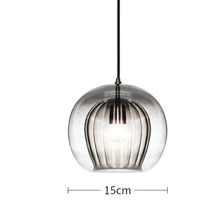 Elegant gold glass pendant lamp, modern living room ceiling hanging light fixture