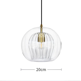 Suspension moderne – Suspension en verre avec détails dorés pour un salon élégant