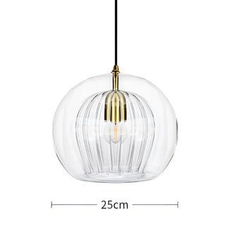 Suspension moderne – Suspension en verre avec détails dorés pour un salon élégant