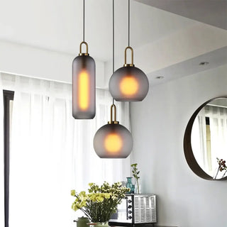 ALURINO Modern Smoked Glass Ceiling Light – view 2