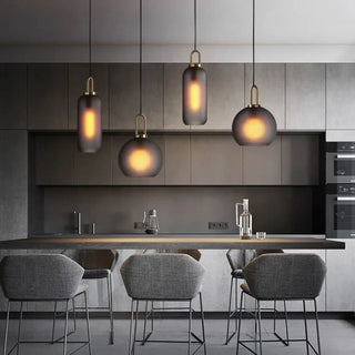 ALURINO Modern Smoked Glass Ceiling Light – view 3
