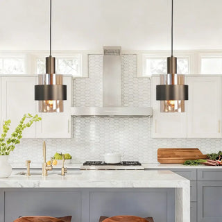 CILY Modern Glass and Metal Design Ceiling Light – view 2