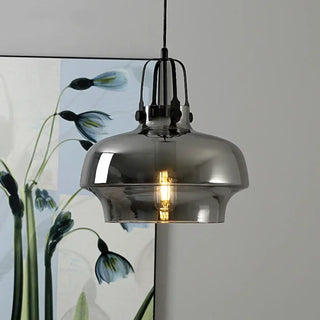 DOCLAM Modern Glass and Gilded Metal Ceiling Light – view 1