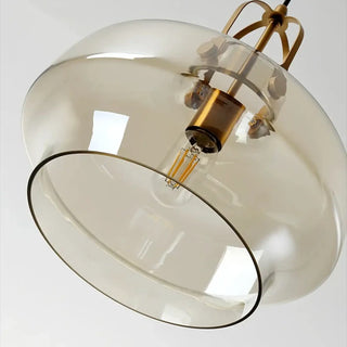 DOCLAM Modern Glass and Gilded Metal Ceiling Light – view 5