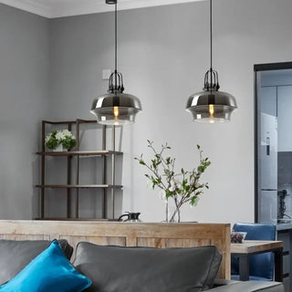 DOCLAM Modern Glass and Gilded Metal Ceiling Light – view 4