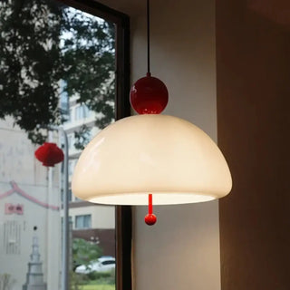 Contemporary pendant, opal glass soft diffused ceiling hanging fixture