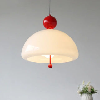 Modern opal glass pendant light, soft diffused contemporary ceiling fixture