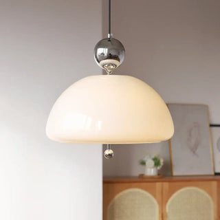 Designer contemporary opal glass pendant, diffused ceiling hanging light
