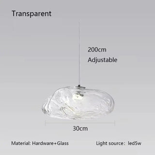 GANCOS Glass Pebble-Texture Ceiling Light – view 7