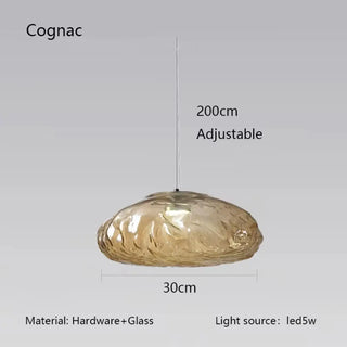GANCOS Glass Pebble-Texture Ceiling Light – view 8