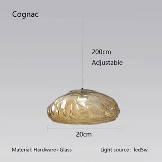 GANCOS Glass Pebble-Texture Ceiling Light – view 5