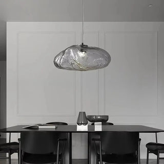 GANCOS Glass Pebble-Texture Ceiling Light – view 3