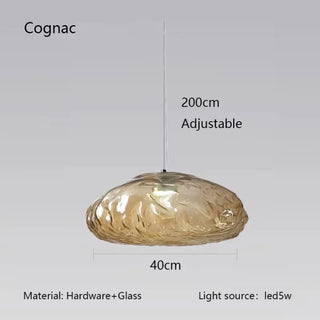 GANCOS Glass Pebble-Texture Ceiling Light – view 11
